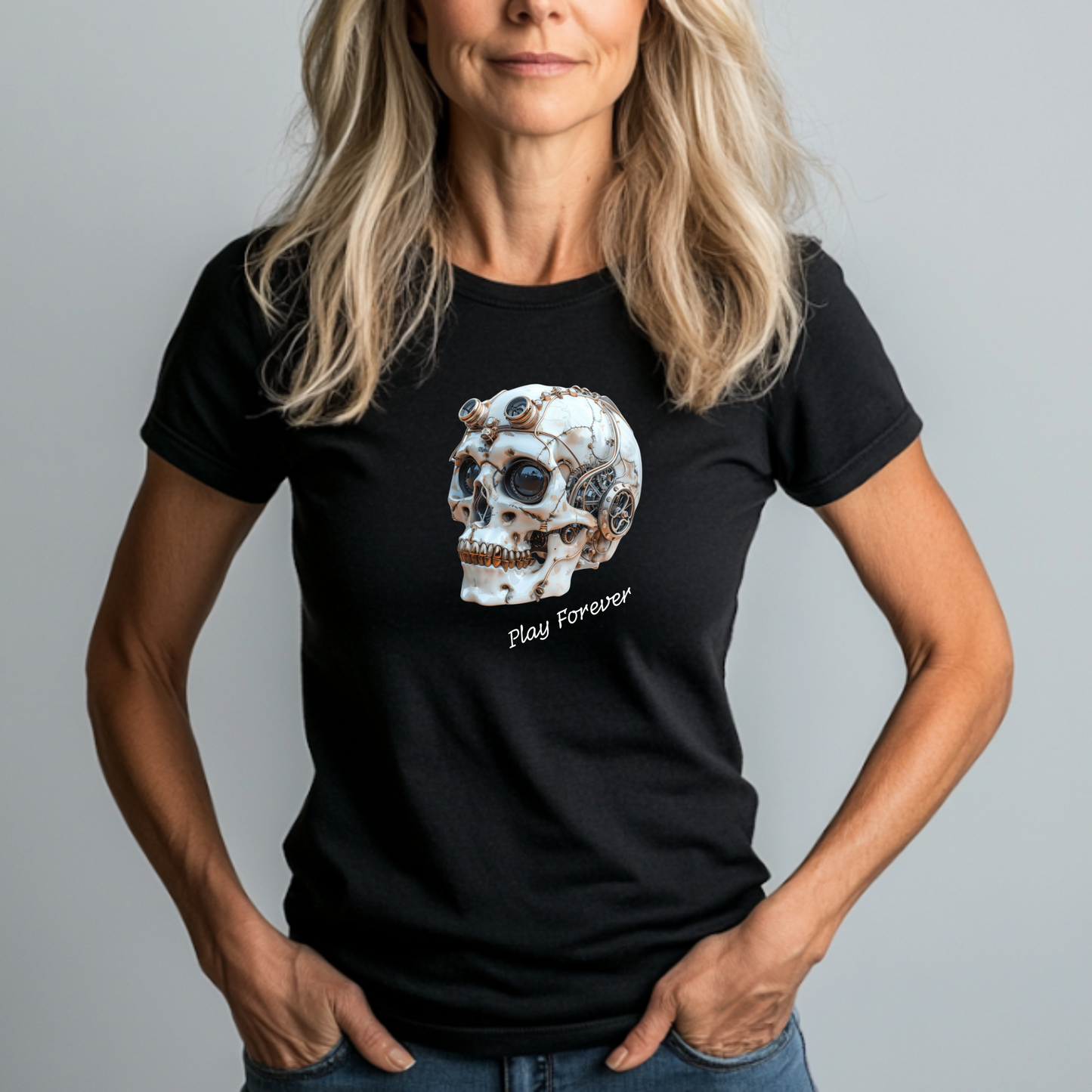 Play Forever Clockwork Cranium Gaming Unisex Tshirt