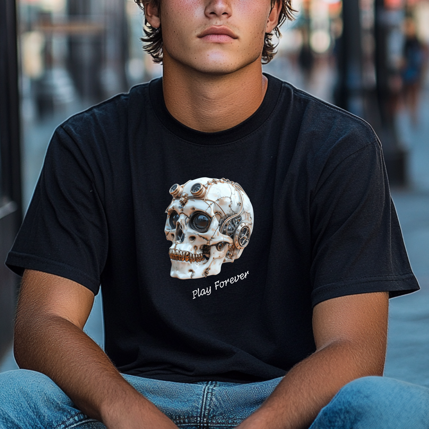 Play Forever Clockwork Cranium Gaming Unisex Tshirt