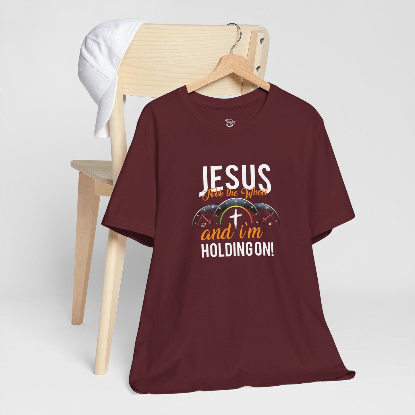 Jesus Takes the Wheel and I’m Holding On Unisex T-shirt