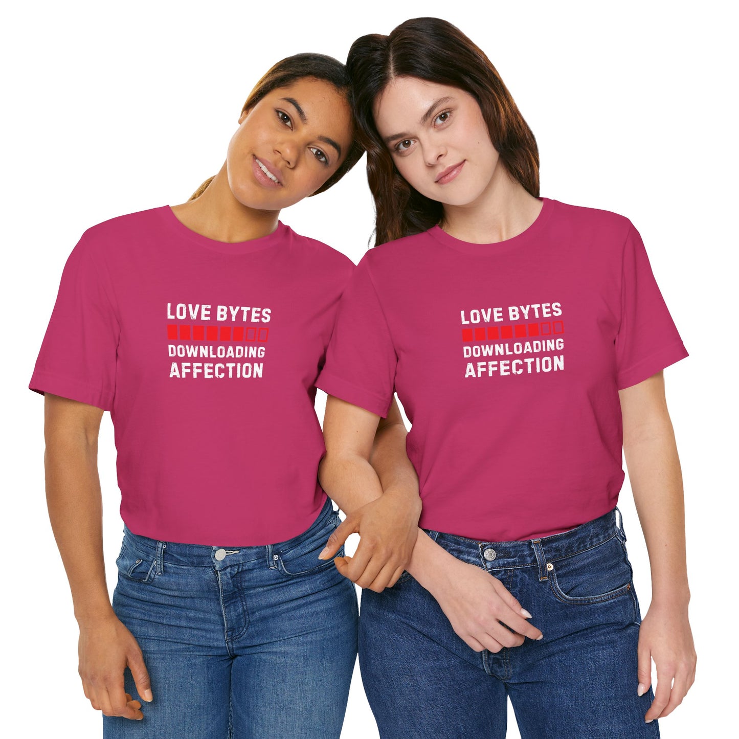 Love Bytes Downloading Affection Unisex T-Shirt