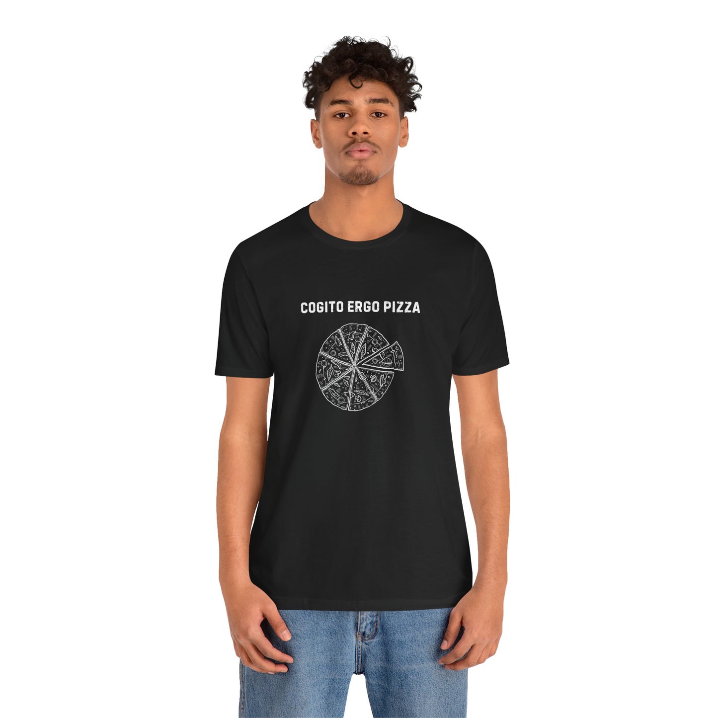 Cogito Ergo Pizza Unisex Tshirt