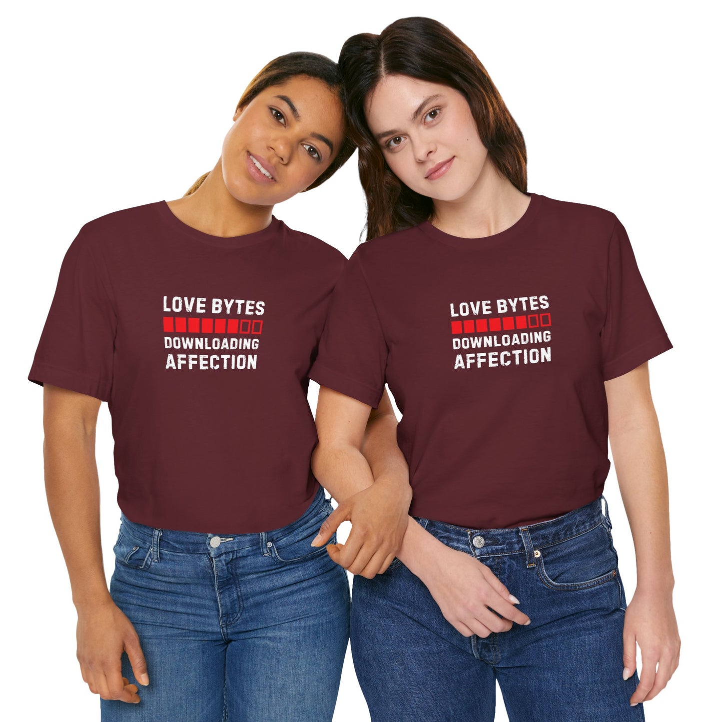 Love Bytes Downloading Affection Unisex T-Shirt