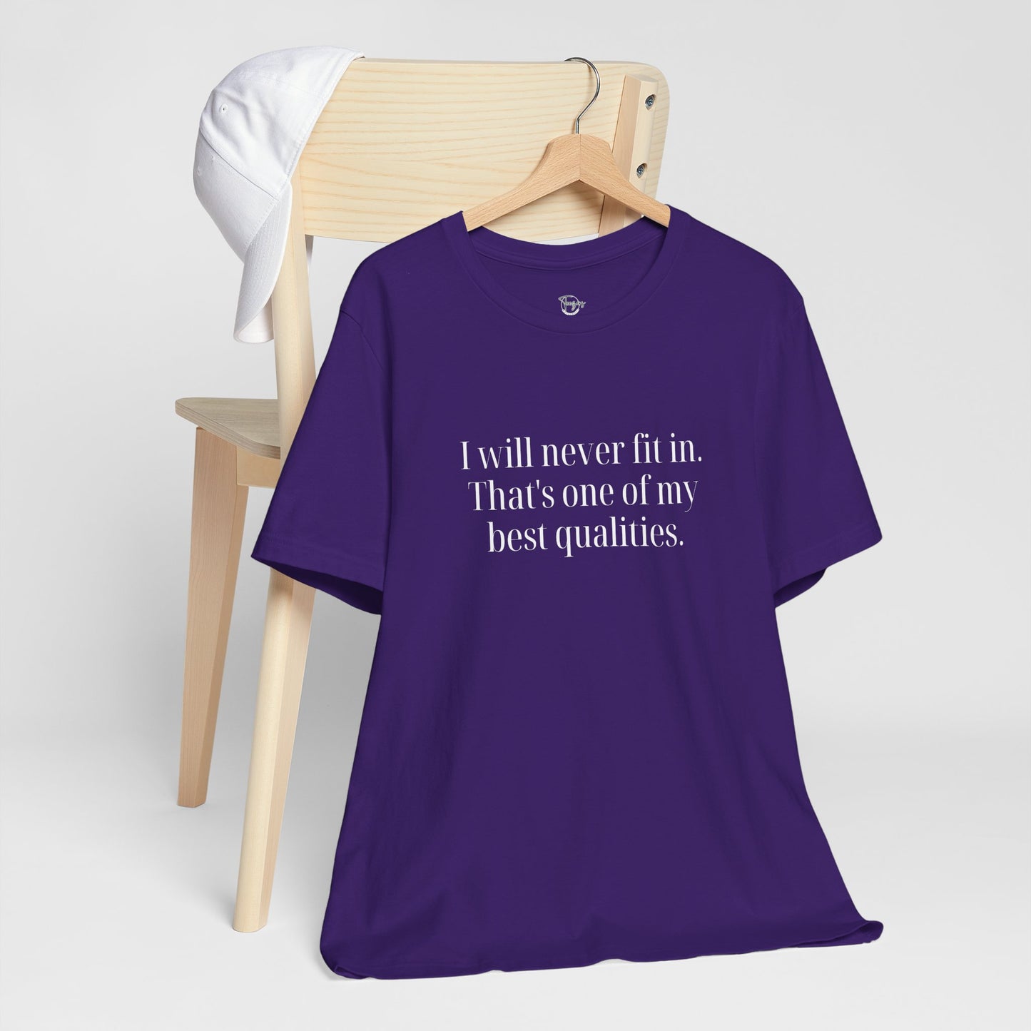 I Will Never Fit In T-Shirt – Bold & Empowering Statement Tee