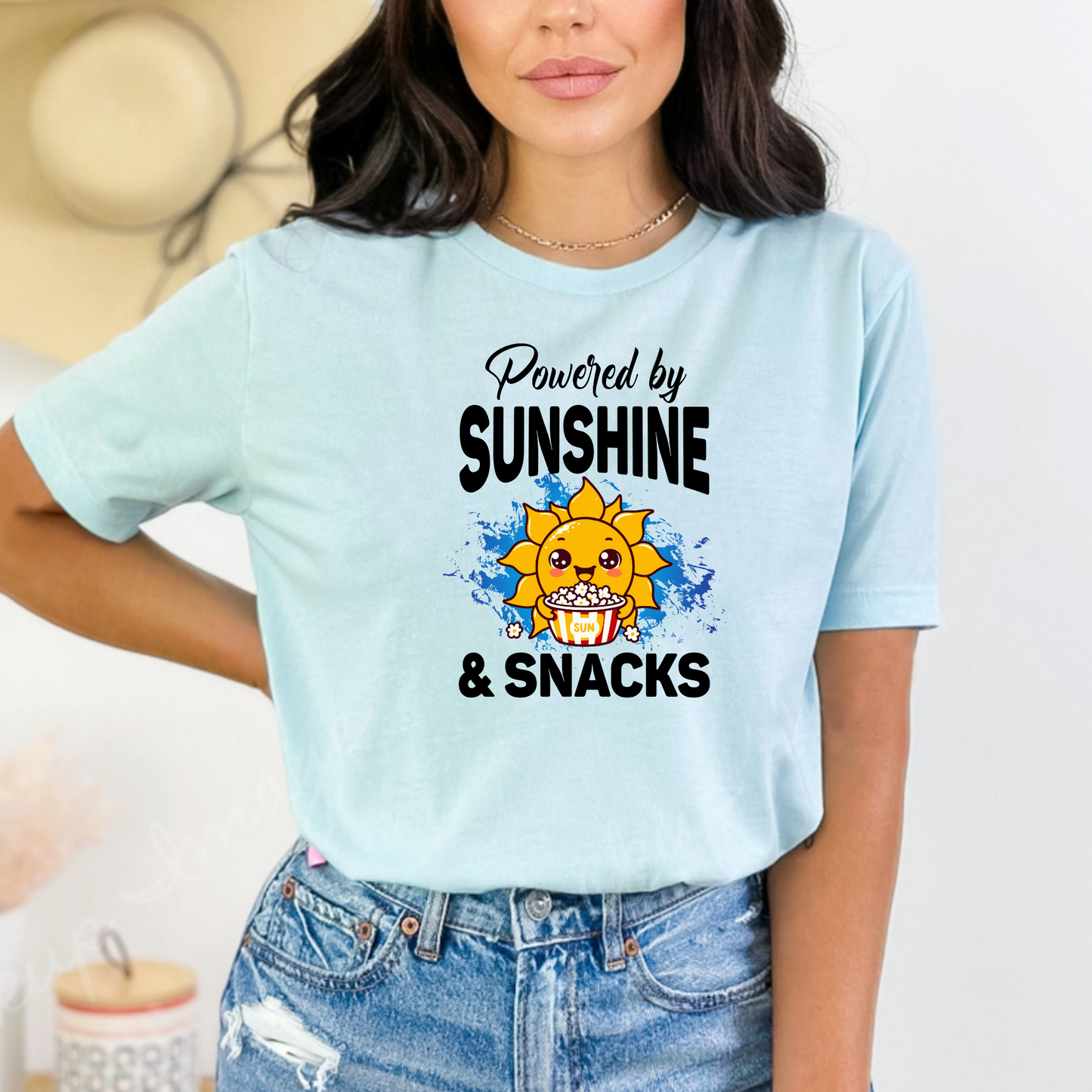 Powered By Sunshine & Snacks Unisex T-Shirt