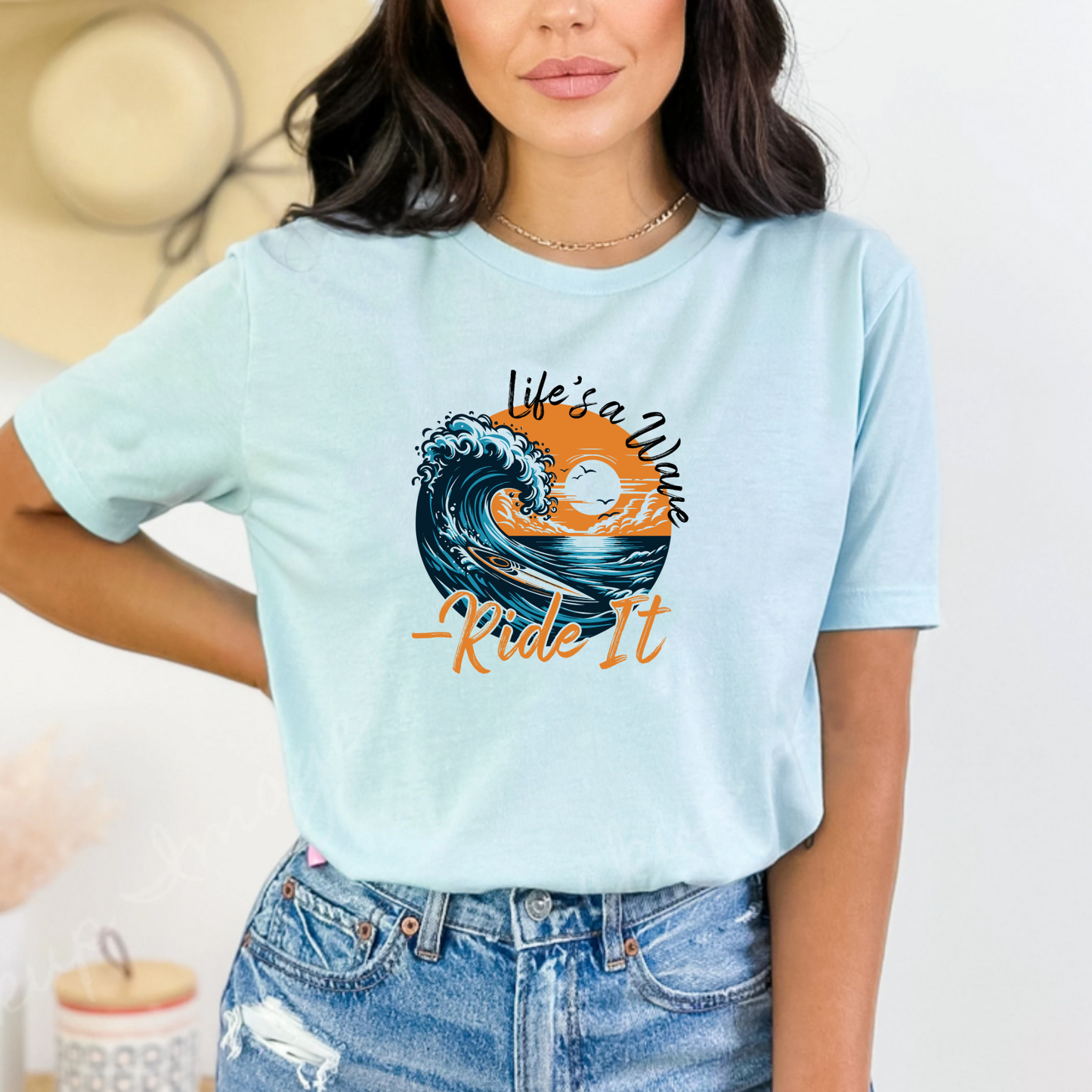 Life’s a Wave, Ride It – Surf-Inspired Unisex T-Shirt