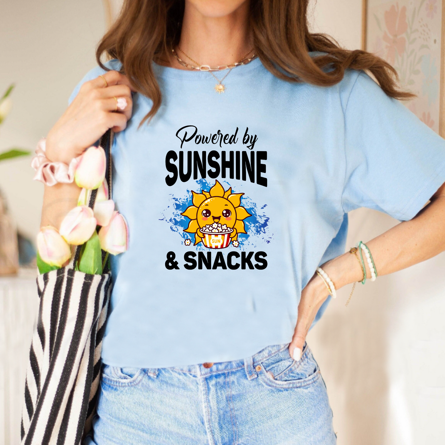 Powered By Sunshine & Snacks Unisex T-Shirt