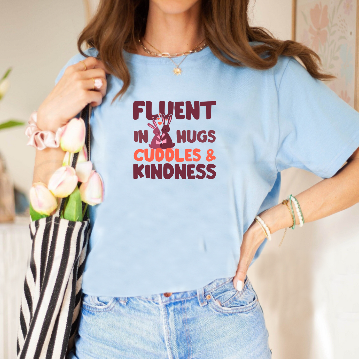 Fluent in Hugs, Cuddles & Kindness Unisex T-Shirt