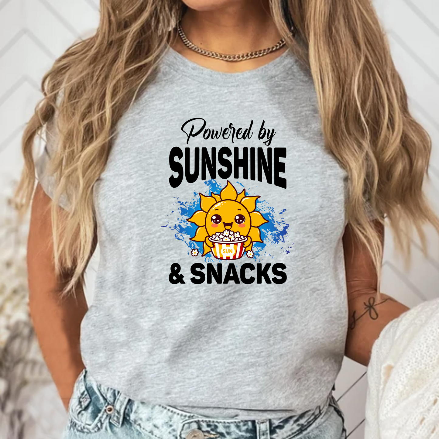 Powered By Sunshine & Snacks Unisex T-Shirt