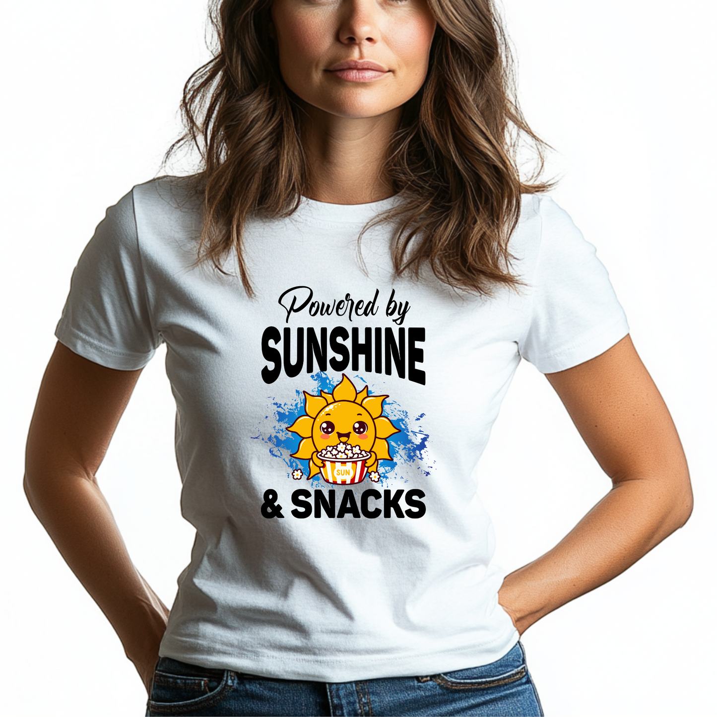 Powered By Sunshine & Snacks Unisex T-Shirt