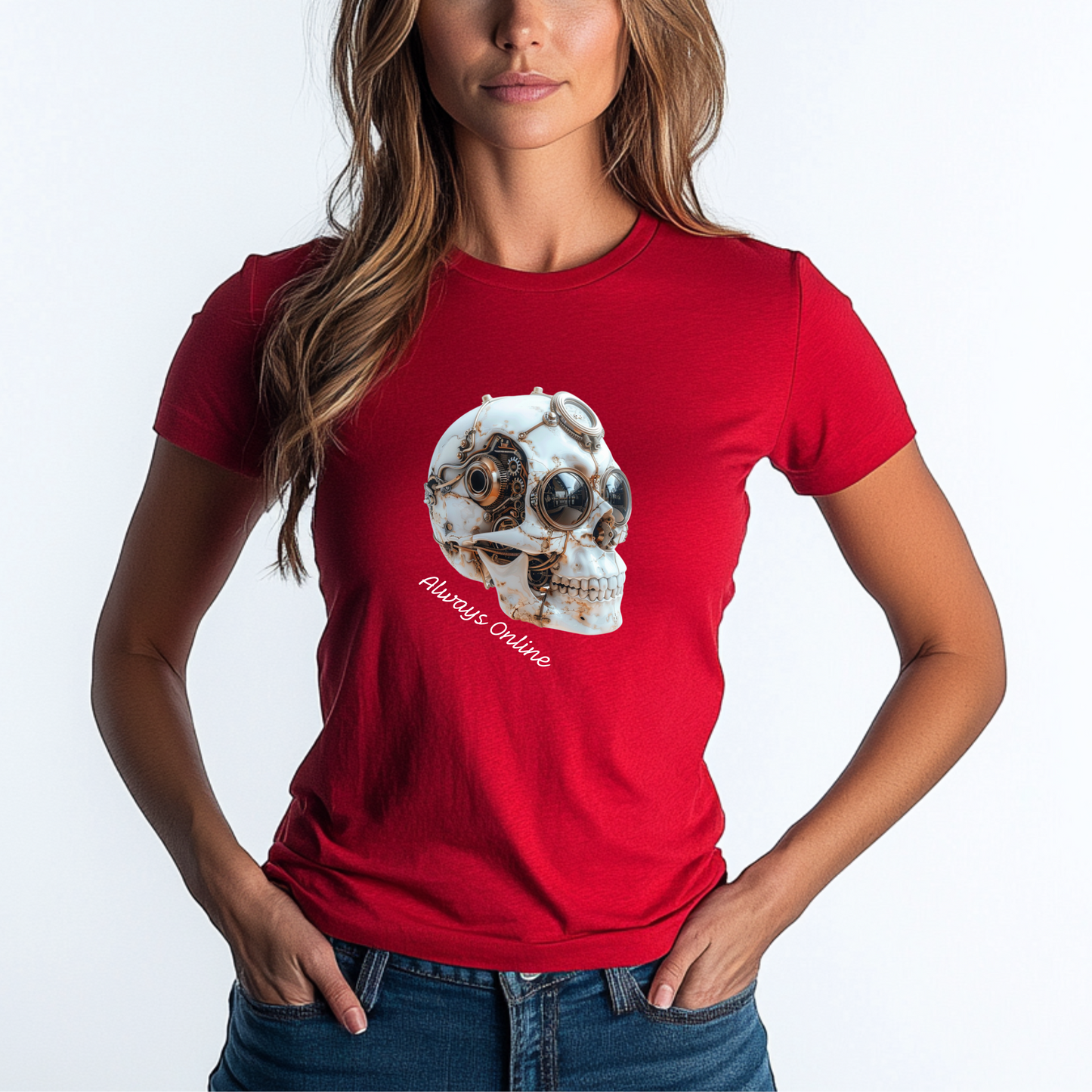 Always Online Clockwork Cranium Gaming Unisex Tshirt