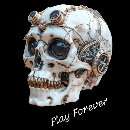 Play Forever Clockwork Cranium Gaming Unisex Tshirt