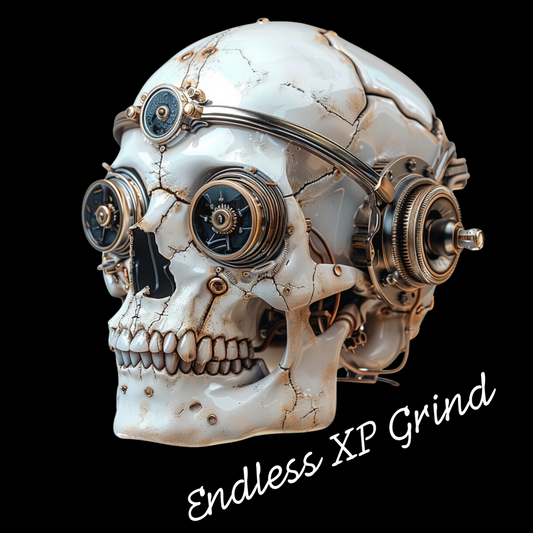 Endless XP Grind Clockwork Cranium Gaming Unisex Tshirt