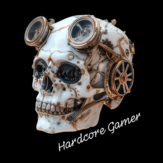 Hardcore Gamer Clockwork Cranium Gaming Tshirt