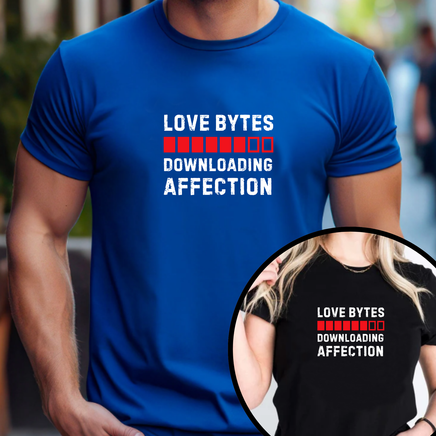 Love Bytes Downloading Affection Unisex T-Shirt