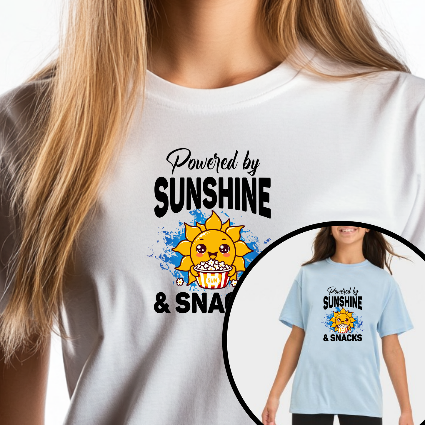 Powered By Sunshine & Snacks Unisex T-Shirt